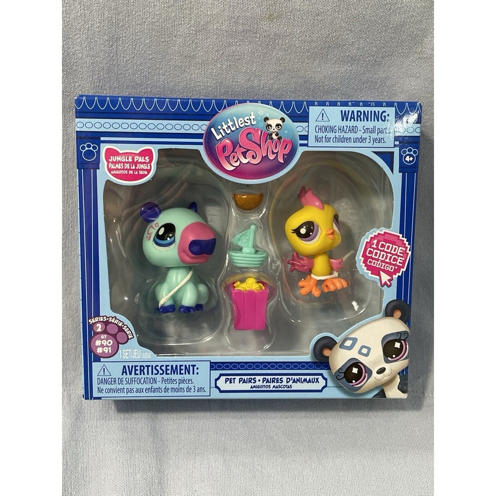 NEW Littlest Pet Shop Pet Pairs - Series‎ 2 - Jungle Pals - G7 #90 & #91